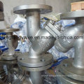 150lb CF8m Flange End Y-Strainer avec acier inoxydable RF